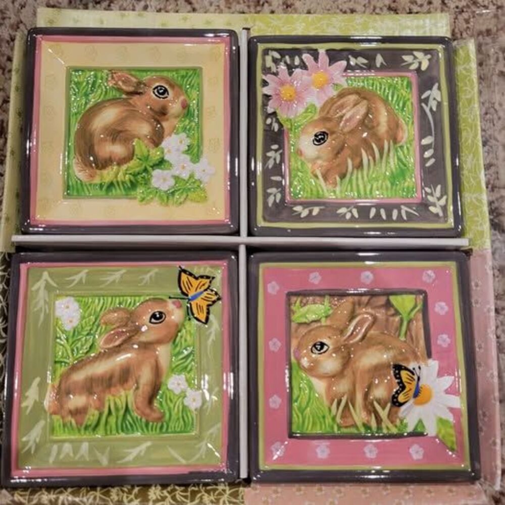 Sweet Bunny Plates Set of 4